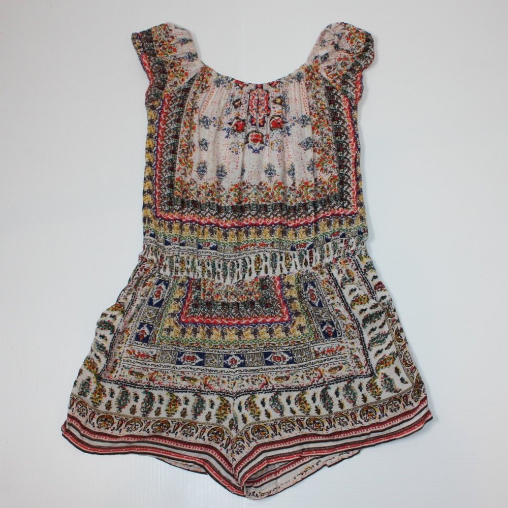 Angie Girls Girl's Multicolor Short Sleeve Romper size M